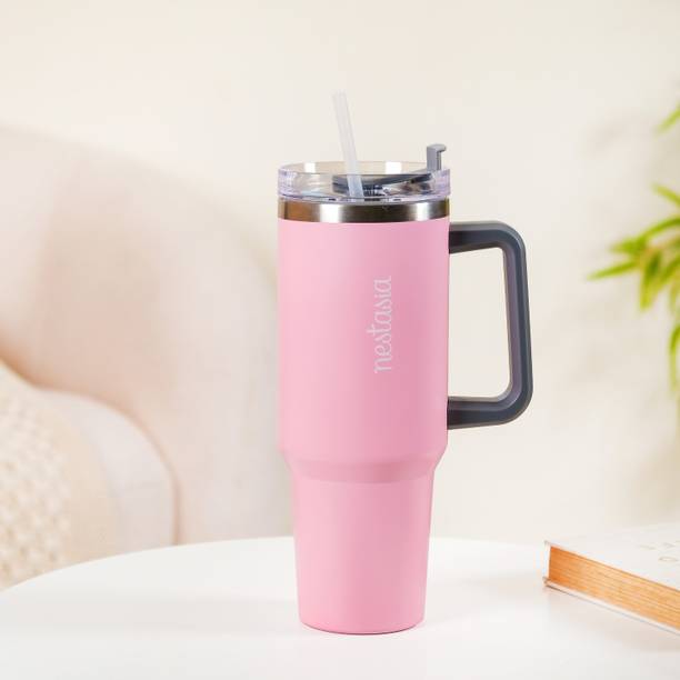 Nestasia Tall Insulated Travel Water Bottle Leakproof Black 1200ml 1200 ml