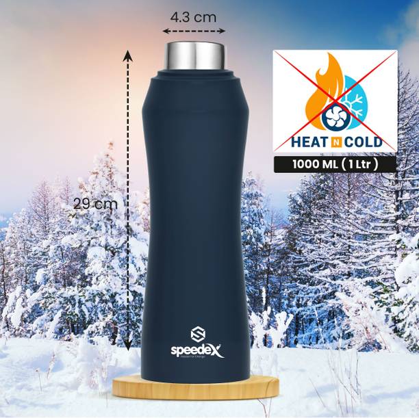 SPEEDEX Stainless Steel Fridge Water Bottle for Office Home School Gym Boys & Girls 1000 ml Stainless Steel Bottle