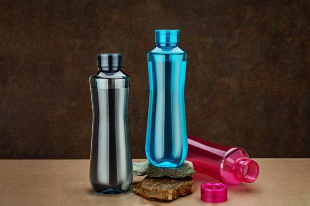 BELLERBIRD Premium Quality Unbreakable Latest Design Round Cruve Shape h2o Water Bottle 1000 ml Bottle