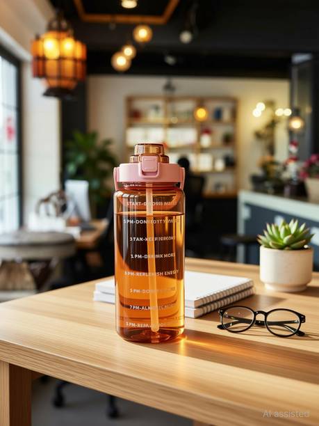 Jay Mataji Stores COMBO PACK : Motivational 2 litter water bottle 2000 ml Plastic Bottle