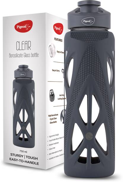 Pigeon CLEAR GLASS WATER BOTTLE 750ML - GREY 750 ml