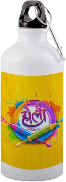 Handcraft Kanha Ji NEW26-Happy holi mug gift with pichkari 750 ml Aluminium Bottle