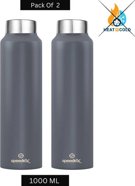 SPEEDEX Stainless Steel Water Bottle for fridge School Gym Sports Home office Boys Girls 1000 ml Bottle
