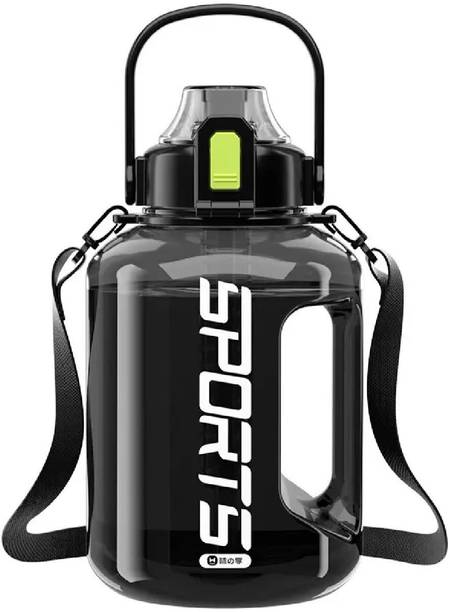 Keetoz 3L Large Capacity Sports Water Bottle with Handle & Time Markers 3000 ml Plastic Bottle