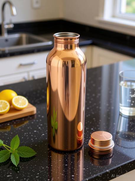 PREMIUM Vip Branded 100% Pure Copper with Cleaning Kid 1000 ml Copper Bottle