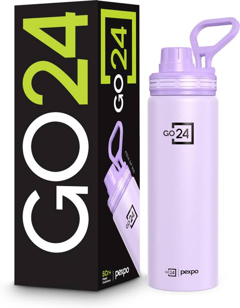Go24 Aqua Sip Sports and Hiking Stainless Steel Water Bottle 800 ml Steel Bottle