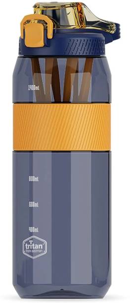 DIPZONVILLA LargeCapacity Water Bottle Motivational travel home Straw gym trasparent 1600 ml Bottle