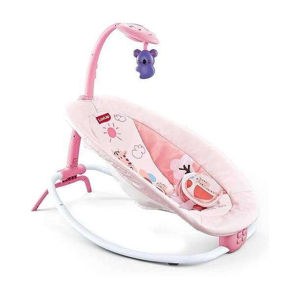 LuvLap Joy-N-Giggles Baby Rocker with Vibration, Music, Remote & Toy Bar Rocker and Bouncer
