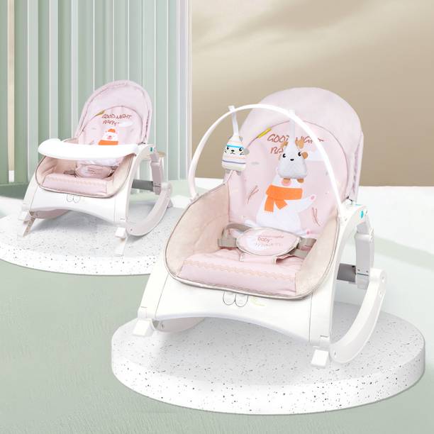R for Rabbit Baby Rocker with Music and Vibration, Adjustable backrest Rocker