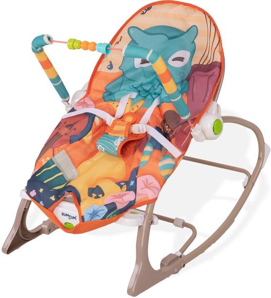 BUMTUM Baby Rocker Cum Bouncer Multi-Position Reclining, with Calming Music Toy Rocker and Bouncer