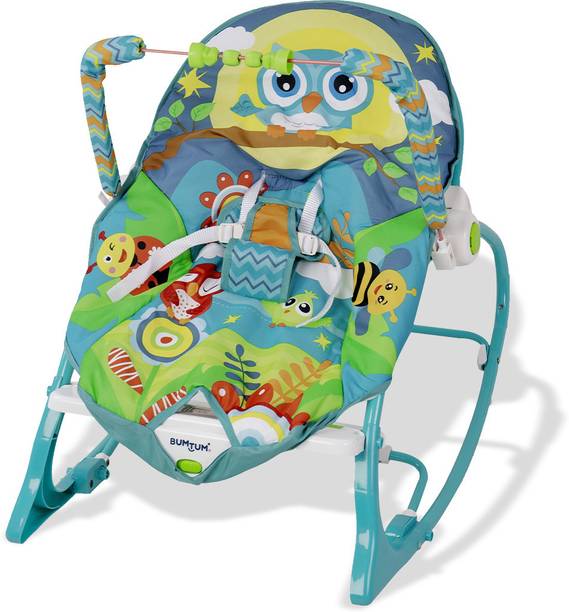 BUMTUM Baby Rocker Cum Bouncer Multi-Position Reclining, with Calming Music Toy Rocker and Bouncer