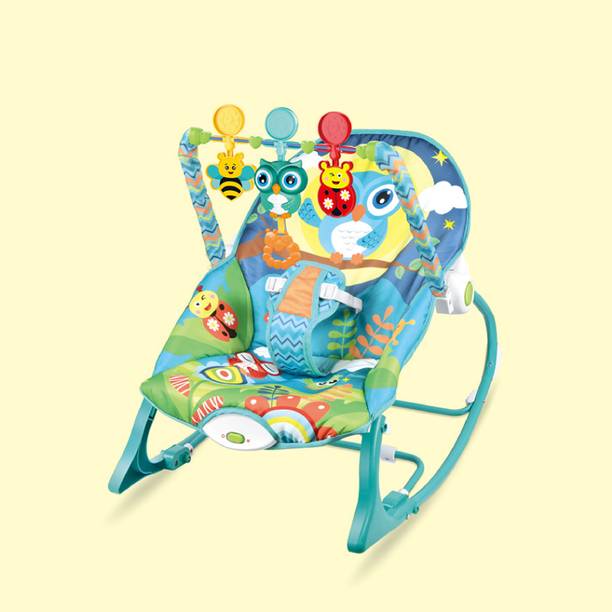 Safe-o-kid Baby Rocker Chair with Battery ,Safety Harness,Toy Bar,Music and Multi-Recliner Rocker