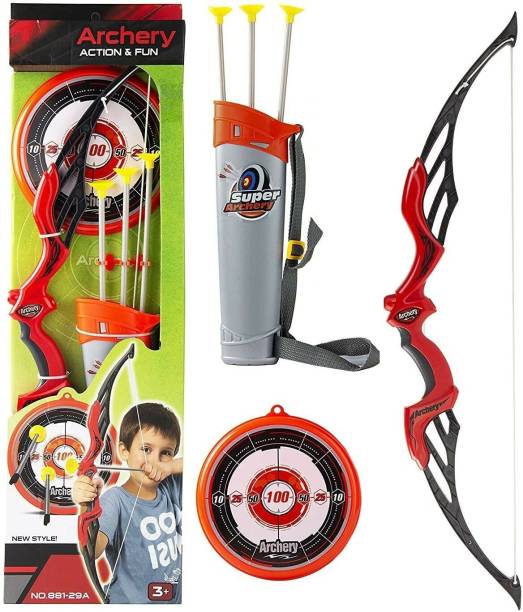 Sukan Tex Archer Bow and Arrow Set with | Quiver and 3 Suction Arrows and Target Barebow