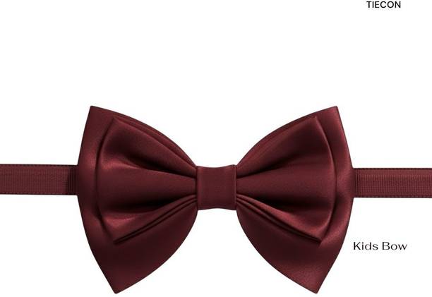 TIECON KIDS MAROON BOW TIE Self Bow