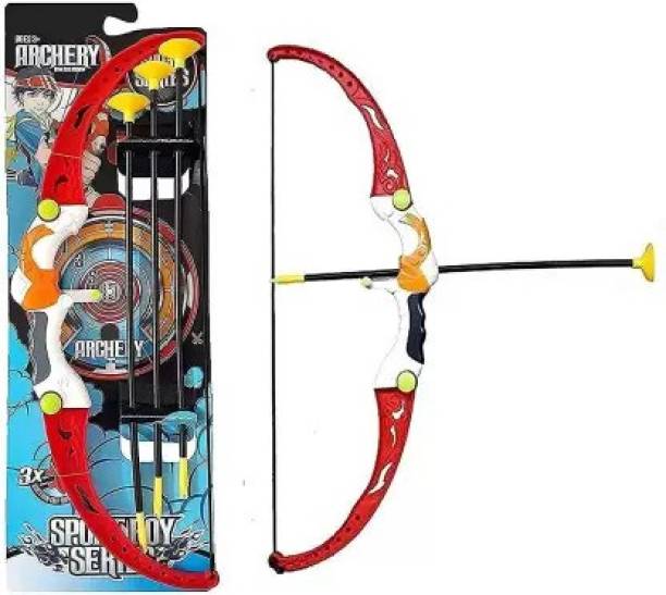 SR Toys Bow & Arrow with 3 Cup Suction Archery Target Sport Toy Game Suitable for Kids Recurve Bow