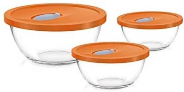 PKMSHO Glass, Plastic Serving Bowl Best quality transparent borosilicate vegetable serving bowl set Serving Bowl