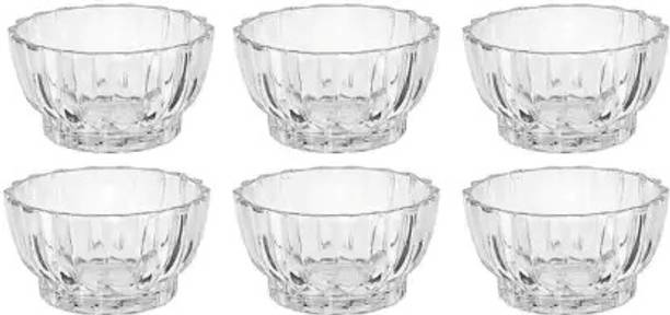 क्रॉकवेयर Crockware Glass Candy Bowl, Cookies Storage Bowl, ग्लास डेसेर्ट बाउल