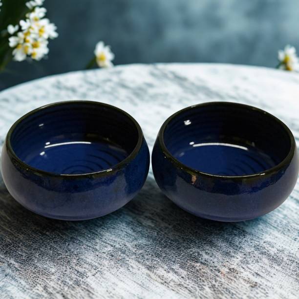 FREAKWAY Ceramic Mixing Bowl Ocean Blue Ceramic Bowls – Handcrafted Ceramic Serving Bowls, Set of 2