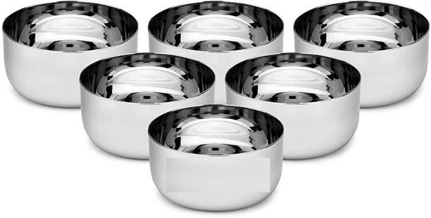 गलूफ stainless steel heavy gauge bowl set of 6 स्टेनलेस स्टील वेजिटेबल बाउल