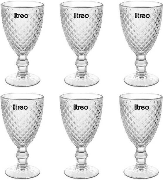 TREO Glass Dessert Bowl Astoria Goblet 300 ml-Each, Dessert Bowls for Sundaes, Ice-cream Serving