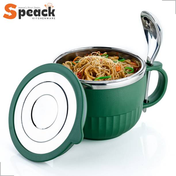 स्पीक Stainless Steel Soup Bowl With Lid & Spoon Holder स्टेनलेस स्टील, प्लास्टिक सूप बाउल