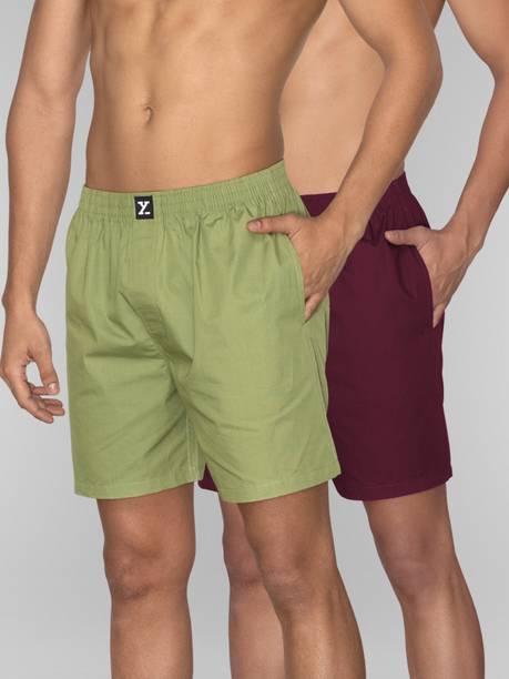 Pack of 2 IntelliEaze 100% super combed cotton PACE Solid Men Boxer