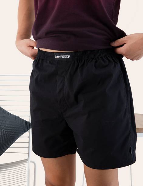 Cotton Side Pocket Solid Men Boxer