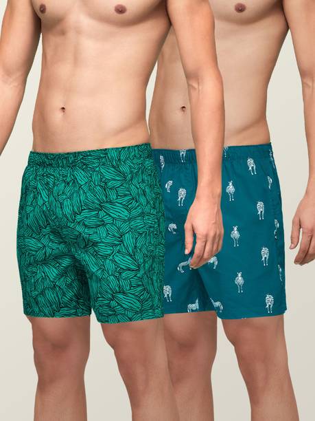 Pack of 2 Remix IntelliEaze Super Combed Cotton Printed Printed Men Boxer