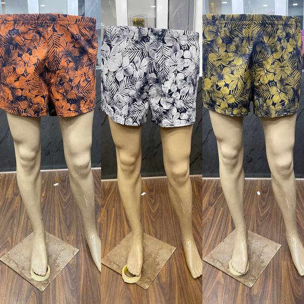Pack of 3 Printed, Floral Print Men Boxer