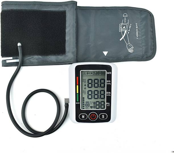 Dishan Digital Blood Pressure Monitor with Cuff Wrapping Guide Intellisense Technology For Accurate Measurement Bp Monitor