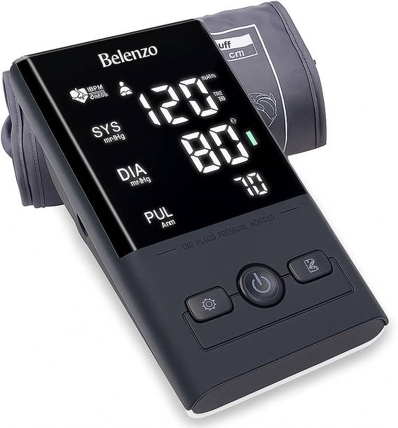 BELENZO Digital BP Monitor Machine – Accurate Automatic Blood Pressure Checker Device Belenzo BP-100 Digital Automatic Blood Pressure Monitor with WHO Indicator Bp Monitor
