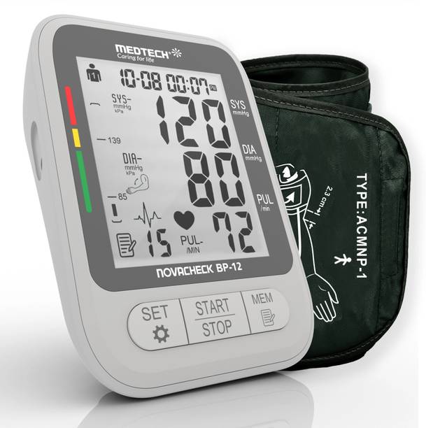 Medtech BP12 Portable BP12 Automatic Blood Pressure Machine with SMART MDD Technology & USBC Port Bp Monitor