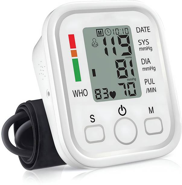 CRETO [Digital Blood Pressure Monitor Upper Arm Cuff, with Voice Announcement feature] Bp Monitor