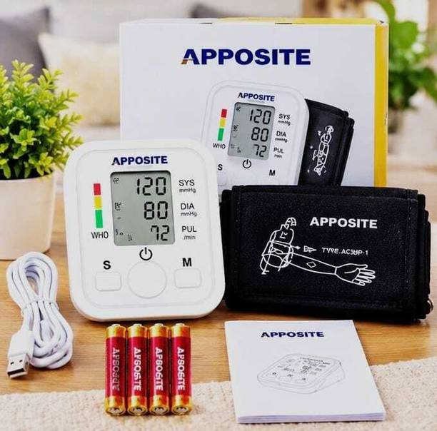 Apposite KK-2 Digital Blood Pressure Monitor, Upper Arm Style with LCD Display,(White) Apposite Digital BP Machine & Blood Pressure Monitor (Upper Arm Style)'. Bp Monitor