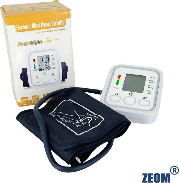 Zeom Electronic Blood Pressure Monitor, Upper Arm Cuff, LCD Digital-Display Bp Monitor