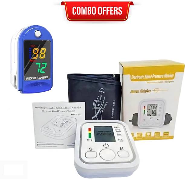 OYD Blood Pressure Monitor with IK87 Oximeter Combo Easy Operation with voice feature and 3 colour back light Bp Monitor