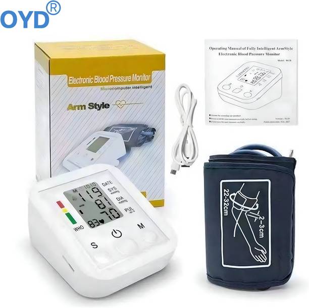 OYD Automatic Blood Pressure Checking Machine for Daily Health Tracking Colour Display With Voice Function Bp Monitor