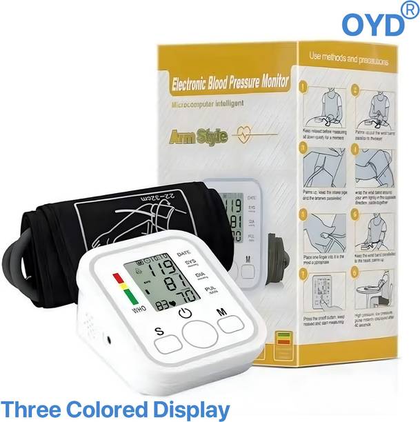 OYD Electronic Blood Pressure Monitor with Big LED Readout Colour Display With Voice Function Bp Monitor