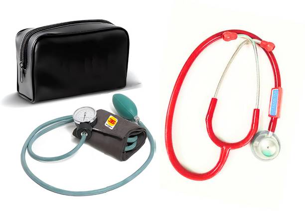 3S Dial Deluxe Aneroid Sphygmomanometer and Diamond Stethoscope Bp Monitor