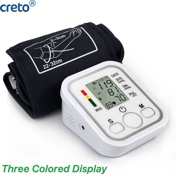 CRETO (Electronic Blood Pressure Monitor, Upper Arm Cuff, LCD Digital Display) Bp Monitor