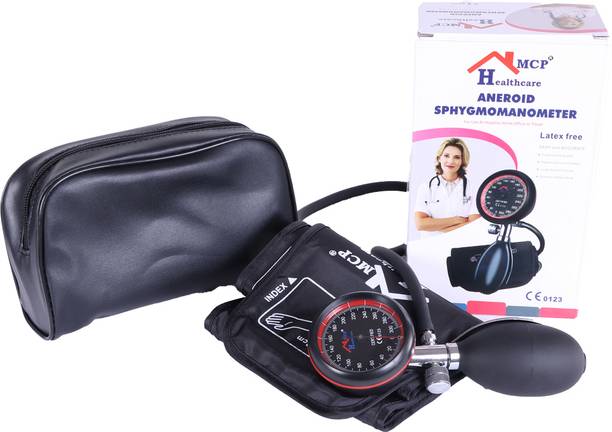 Dr care Palm Type Aneroid BP Monitor Sphygmomanometer with Latex-Free Cuff Professional Professional Manual BP Monitor for Accurate Readings (Black) Bp Monitor