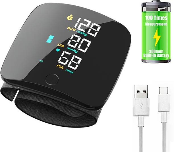 HEALBIRD Digital Wrist Blood Pressure Machine with Voice Guidance , Large LED Display | USB Charging Bp Monitor