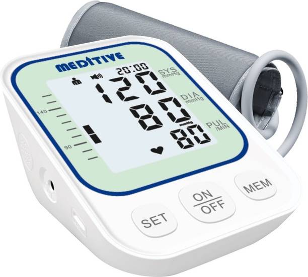 MEDITIVE MBP13 Digital Blood Pressure Monitor with rechargeable battery & Type-C USB port Bp Monitor