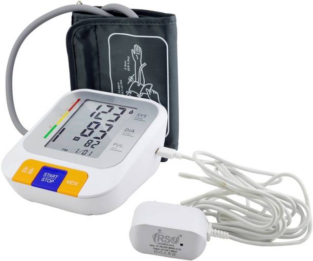 rsc healthcare BP 115 fully automatic blood pressure monitor BP Monitor ( Made In India ) with Rsc Healthcare AC/DC Adaptor Dr. Morepen Bp Monitor
