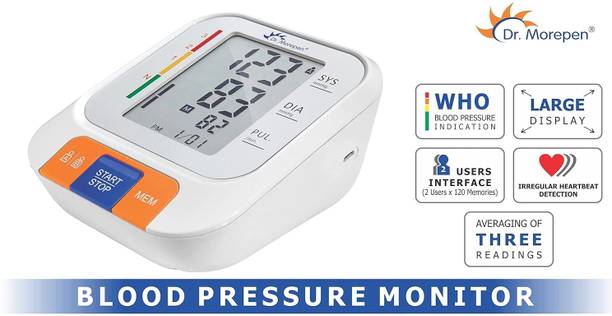 Dr. Morepen BP 15 Fully Automatic Digital Blood Pressure Monitor with USB Compatibility Bp Monitor  (White)