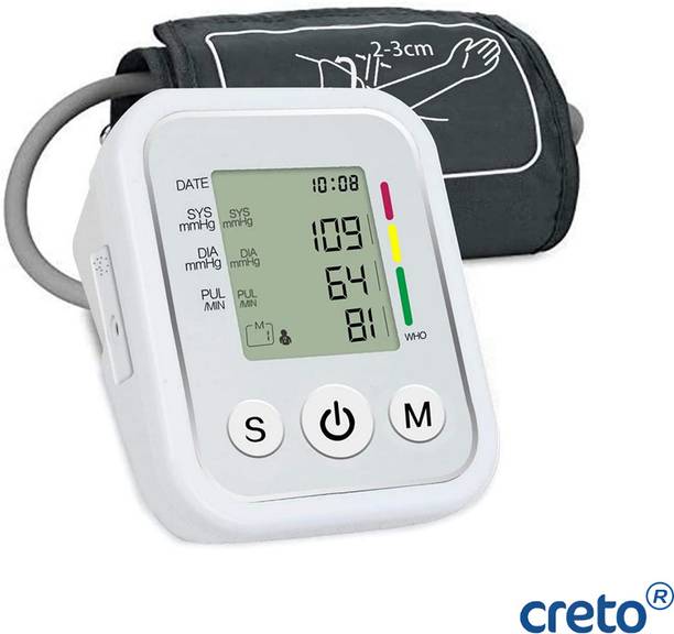 CRETO Blood-Pressure Monitor, Upper Arm Cuff, Digital (LCD Display) Bp Monitor