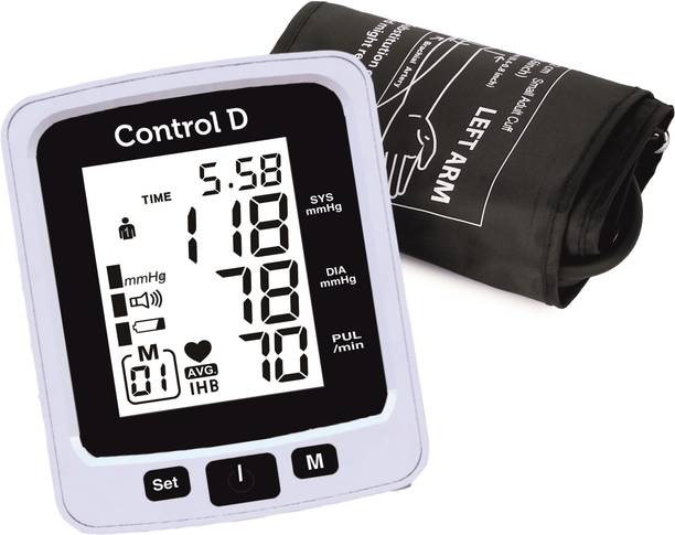 Control D XL Display Digital BP Monitor BP Machine Blood Pressure Monitor Machine Automatic Digital Electronic Blood Pressure Monitor | One Touch Automatic Bp Monitor