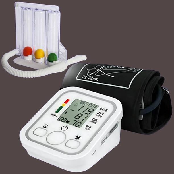 Balson AK-555 Digital Blood Pressure Monitor with Voice Guidance & 3-Ball Respiratory Exerciser for Accurate Health Monitoring I Bp Monitor