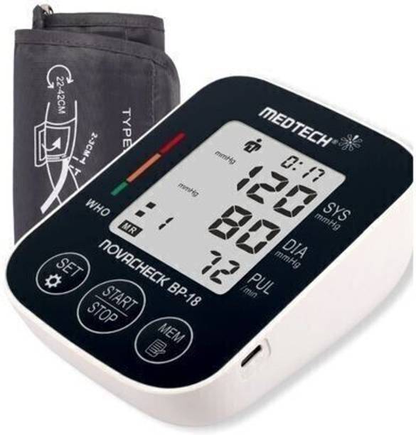 Medtech BP-18 Digital Blood Pressure Monitor – Type-C Rechargeable, Large Display Bp Monitor
