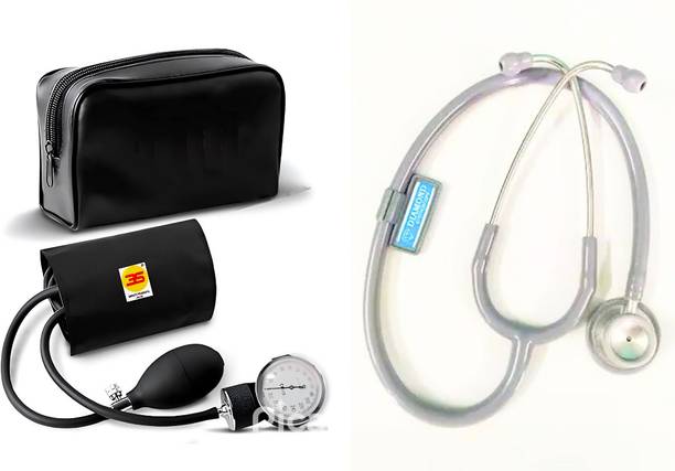3S Dial Super Deluxe Aneroid Sphygmomanometer and Diamond Adult Stethoscope Bp Monitor